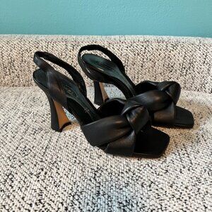 Bianca Di Knotted Slingback Sandal in Black